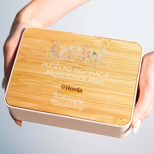 Organizer pojemnik różowy z lusterkiem NADRUK własny PREZENT URODZINY