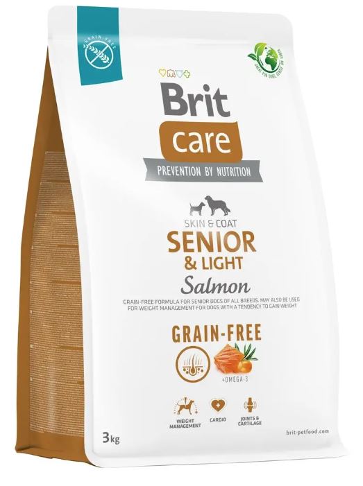 BRIT CARE Dog Grain-free Senior & Light Salmon 3kg