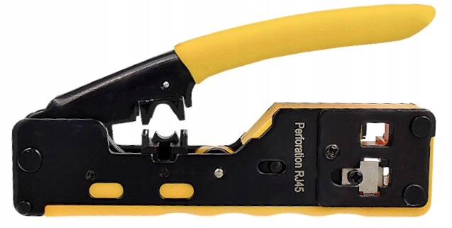 ZACISKARKA WTYKÓW PRZELOTOWYCH RJ45 KAT.5E KAT.6 KAT.6A KAT.7 PASS THROUGH