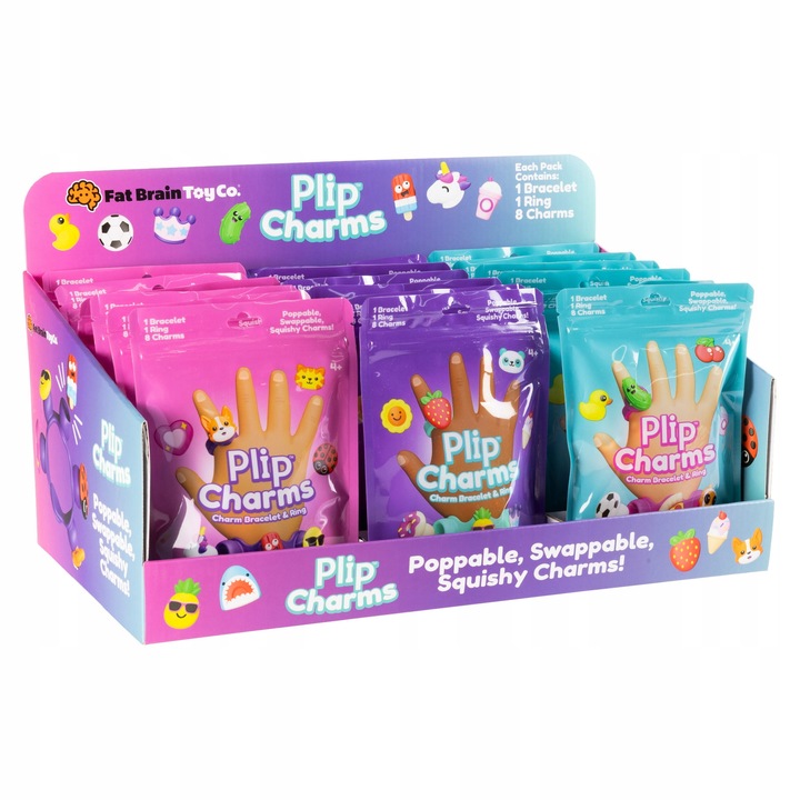 Biżuteria dla dzieci Plip Charms ZESTAW bransoletka +pierścionek +8 charmsy