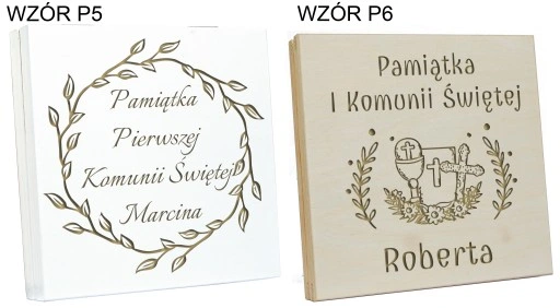 PODZIĘKOWANIE Z OKAZJI KOMUNII ŚWIĘTEJ DLA CHRZESTNYCH DZIADKÓW PUDEŁKO 3D
