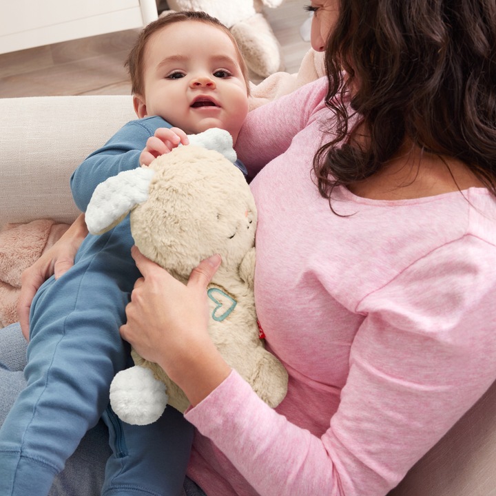 Fisher-Price Śpiący Króliczek Przytulanka z ruchem dla niemowląt 0+ HXG97