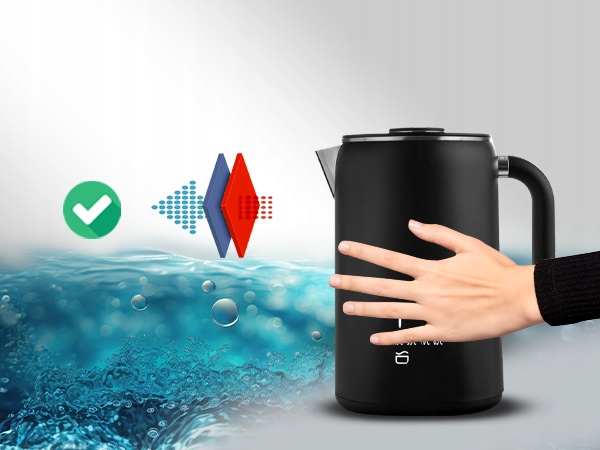 CZAJNIK ELEKTRYCZNY BEZPRZEWODOWY REGULACJA DOTYKOWY WYŚWIETLACZ LED 1,7L