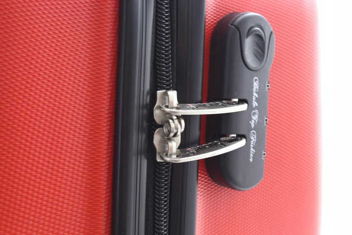 Mała czerwona wytrzymała walizka na 2 kołach z ABS Bubule idealna na wyjazd