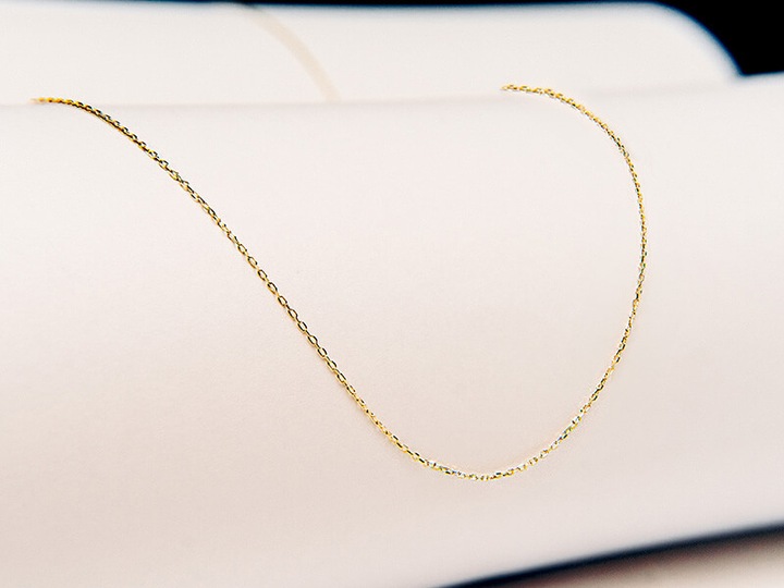 Złoty łańcuszek 333 splot ankier 50cm chrzest na prezent klasyczny wzór