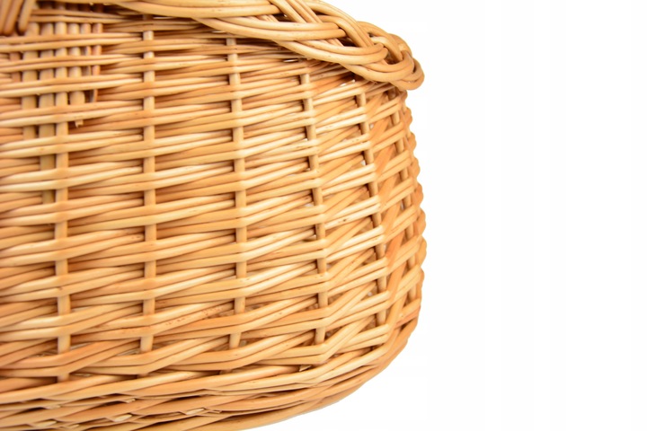 PIĘKNY wiklinowy koszyk NA ZAKUPY PIKNIK GRZYBY XL