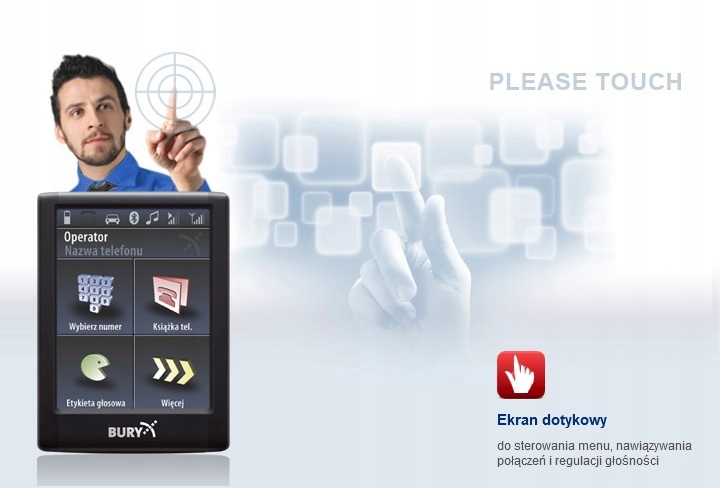 Bury CC9056 - samochodowy zestaw głośnomówiący LCD ISO Bluetooth do radia