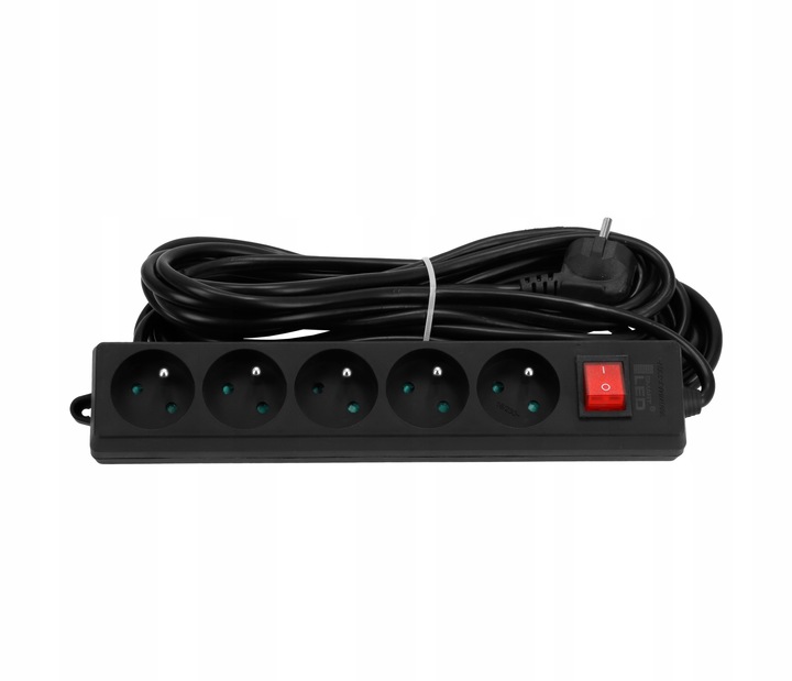 Przedłużacz Listwa Zasilająca 5 Gniazd 10 metrów 10M 2500W 3*1,5mm2 Włączni