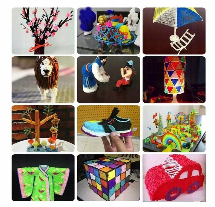 DŁUGOPIS 3D DLA DZIECI DRUKARKA MAGICZNY PEN ZESTAW + WKŁADY PLA 109 METRÓW