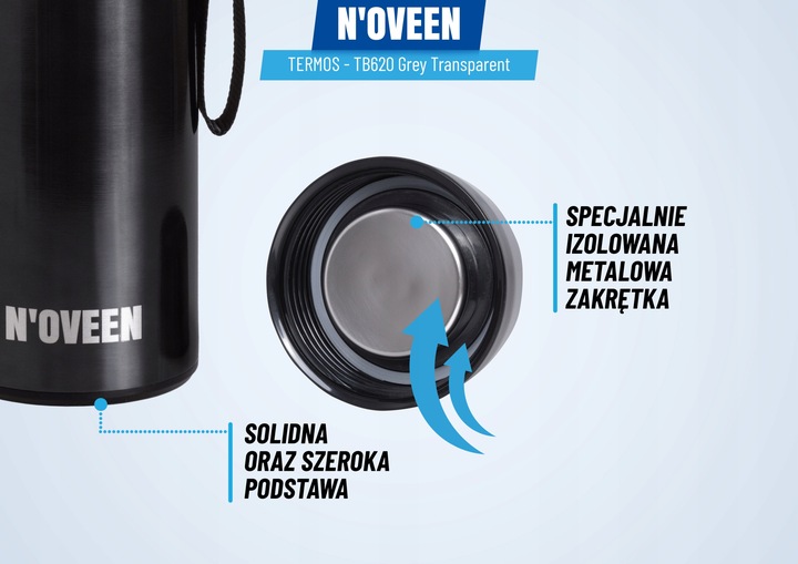 BIDON TERMOS BUTELKA KUBEK TERMICZNY Z UCHWYTEM NA KAWĘ HERBATĘ 700ML SITKO