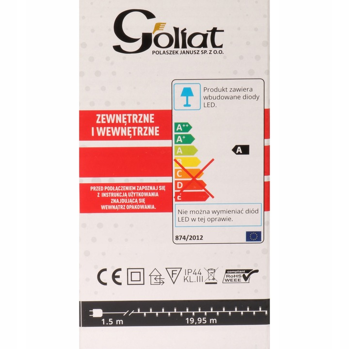 LAMPKI CHOINKOWE 400 LED ZEWNĘTRZNE CIEPŁY BIAŁY