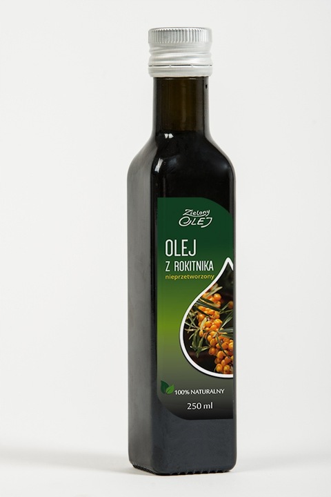 OLEJ Z ROKITNIKA Syberyjskiego 250ml ROKITNIKOWY nierafinowany Zielony Olej