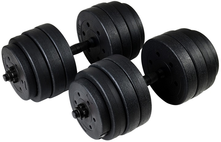 ZESTAW 4w1 HANTLE 2X20KG KETTLE UCHWYTY DO POMPEK