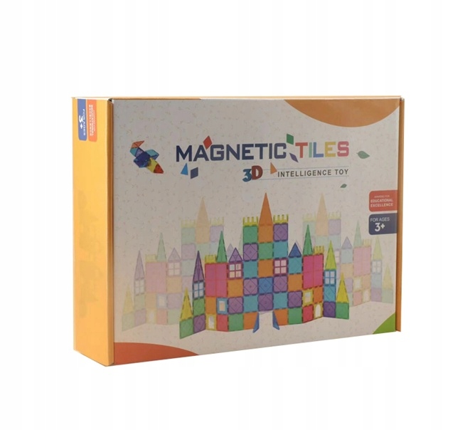 Klocki Magnetyczne 3D Konstrukcyjne Zestaw 100 elementów 3+ Edukacyjne DUŻE