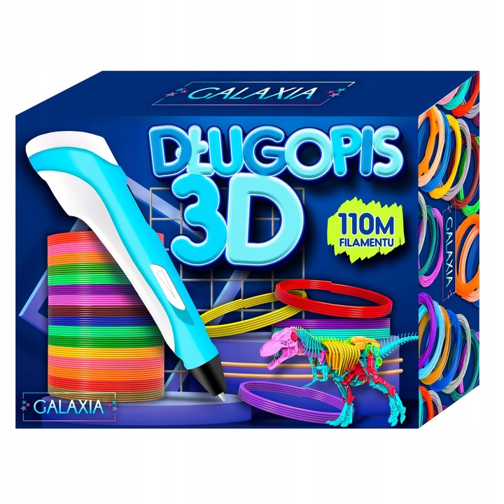 DŁUGOPIS 3D Dla Dzieci DRUKARKA 3 D PEN Zestaw i WKŁADY PLA 110 METRÓW