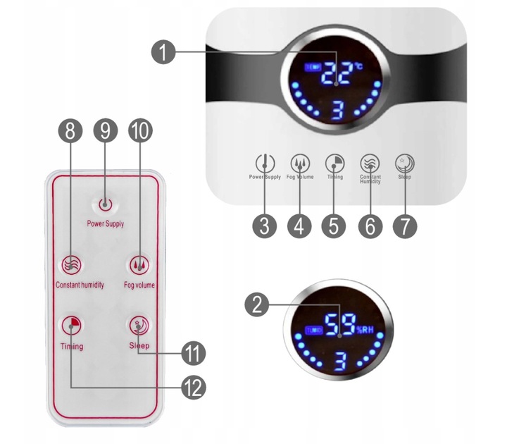 Nawilżacz powietrza Asato Nawilżacz Powietrza Dyfuzor