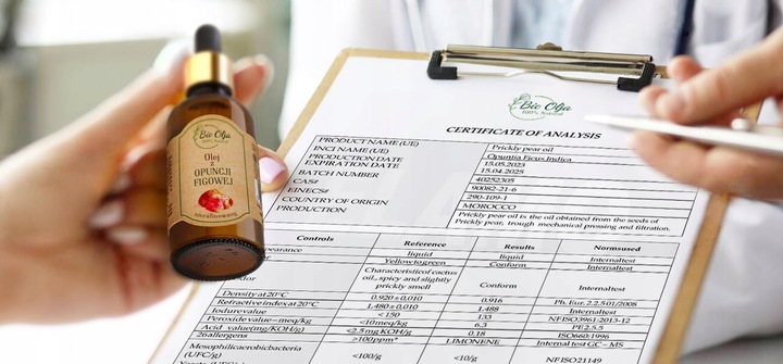 OLEJ Z OPUNCJI FIGOWEJ 100% na Zmarszczki pod Oczami BioOlja MAROKO 10ml