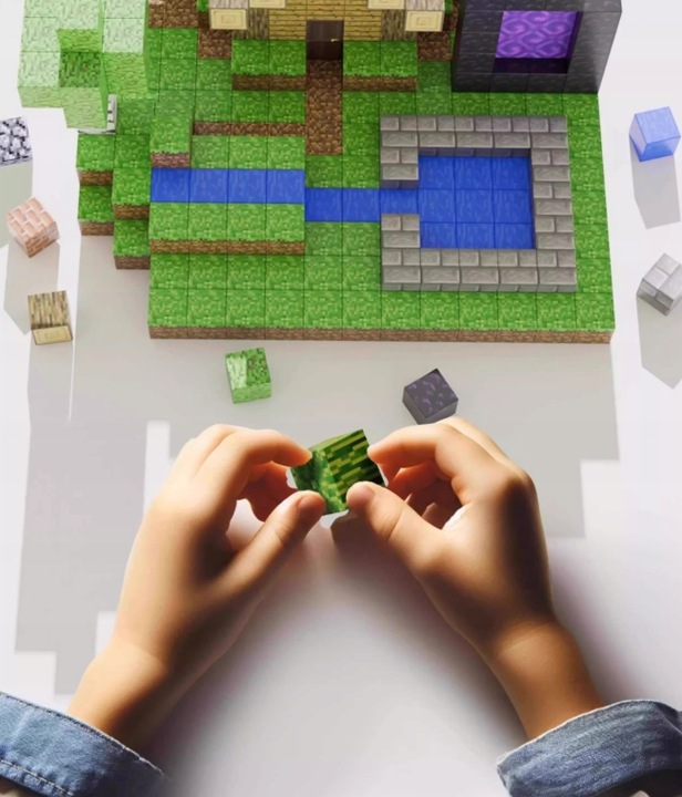 KLOCKI MAGNETYCZNE KLOCKI SZEŚCIANY 220 KLOCKÓW W TYM 2 FIGURKI GIGANTYCZNY