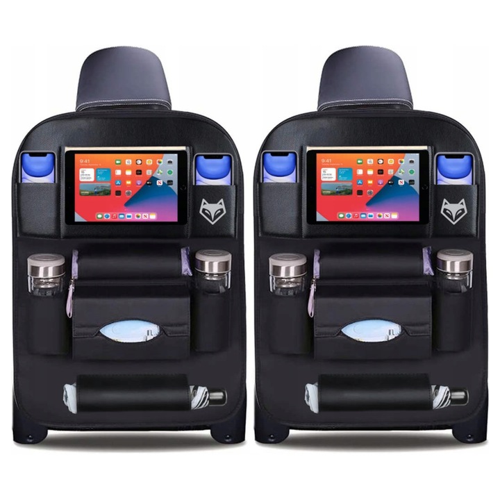 Organizer na fotel do samochodu, pokrowiec ochrona siedzenia Ekoskóra