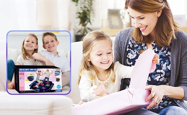 DUŻA MATA TANECZNA DLA DZIECI Z BLUETOOTH LED 9 TRYBÓW 5 PRĘDKOŚCI