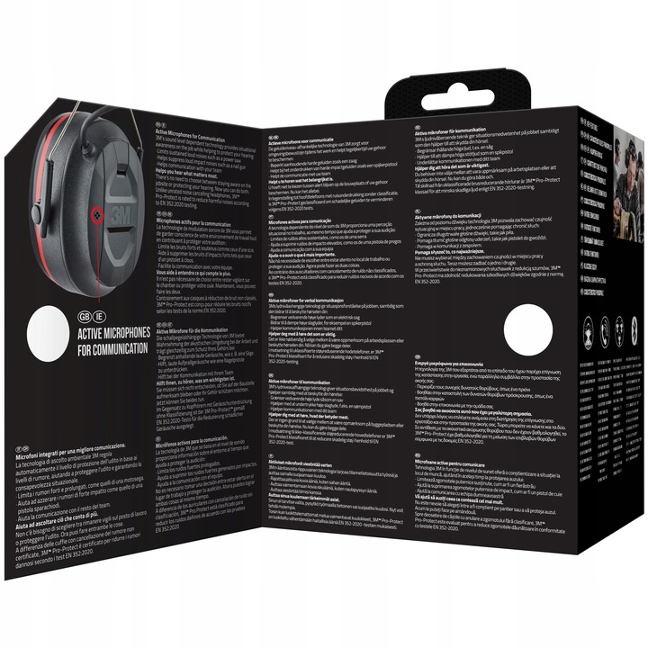 3M Pro-Protect nauszniki Bluetooth słuchawki ochronne SNR 30 dB czarne