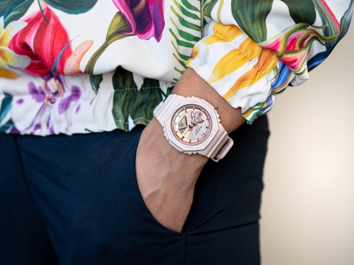 DAMSKI ZEGAREK CASIO GMA-S2100MD-4AER G-SHOCK BEŻOWY 200M