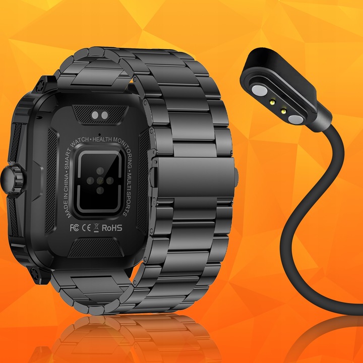 Smartwatch Zegarek Męski Wodooporny PL Menu Rozmowy Smart Watch 3 Paski