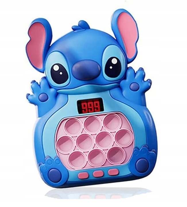 POP IT ZRĘCZNOŚCIOWA GRA ELEKTRYCZNA KONSOLA LILO STICH POPIT+ BRELOK 3D