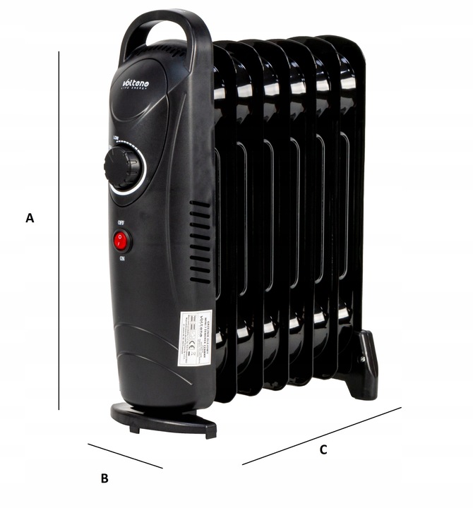 GRZEJNIK ELEKTRYCZNY 700 WATT OLEJOWY 7 ŻEBEREK TERMOSTAT ŻEBERKOWY OLEJAK