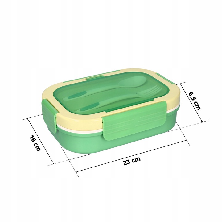 LUNCH BOX ŚNIADANIÓWKA LUNCHBOX 3 PRZEGRÓDKI SZTUĆCE POJEMNIK BOX DO SZKOŁY