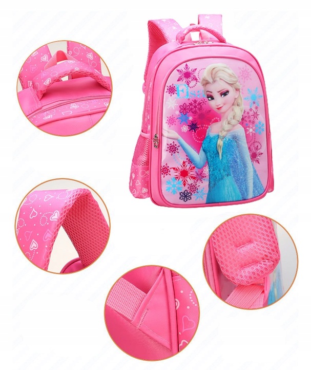 Plecak szkolny FROZEN dla dziewczynki solidny A4 KRAINA LODU mocny lekki