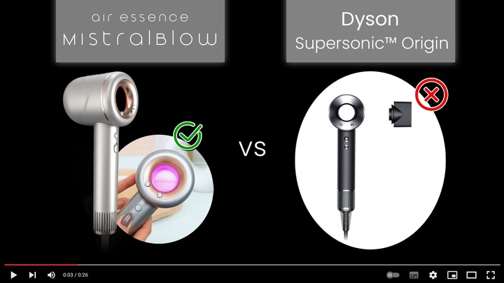 Inteligentna suszarka do włosów Air Essence MistralBlow iQ Ionic Gold&Grey