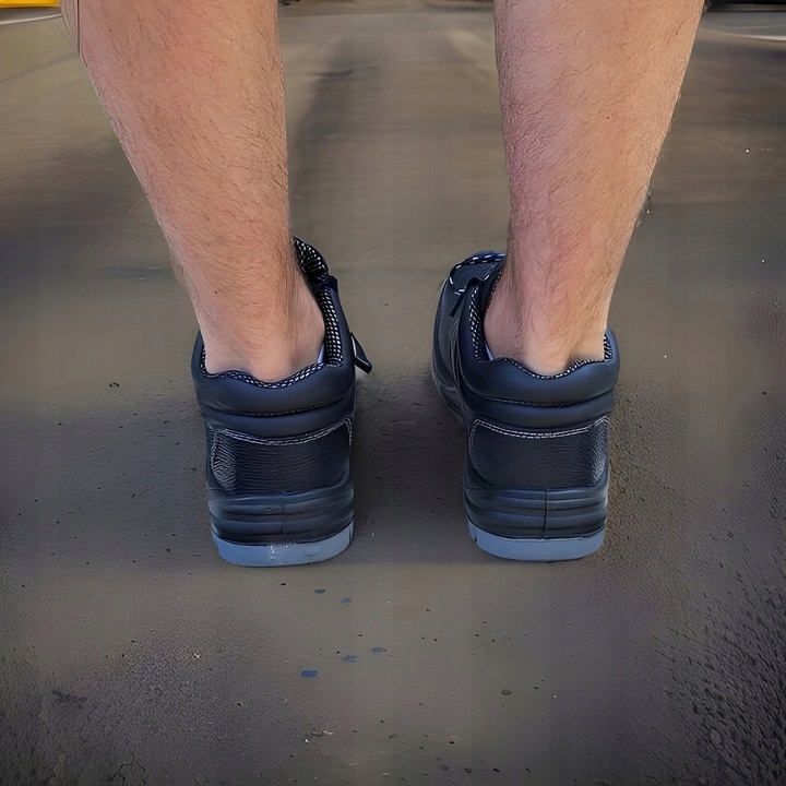 Męskie Robocze Buty Trzewiki Chroniące Palce Lekkie z Noskiem Stalowym S1