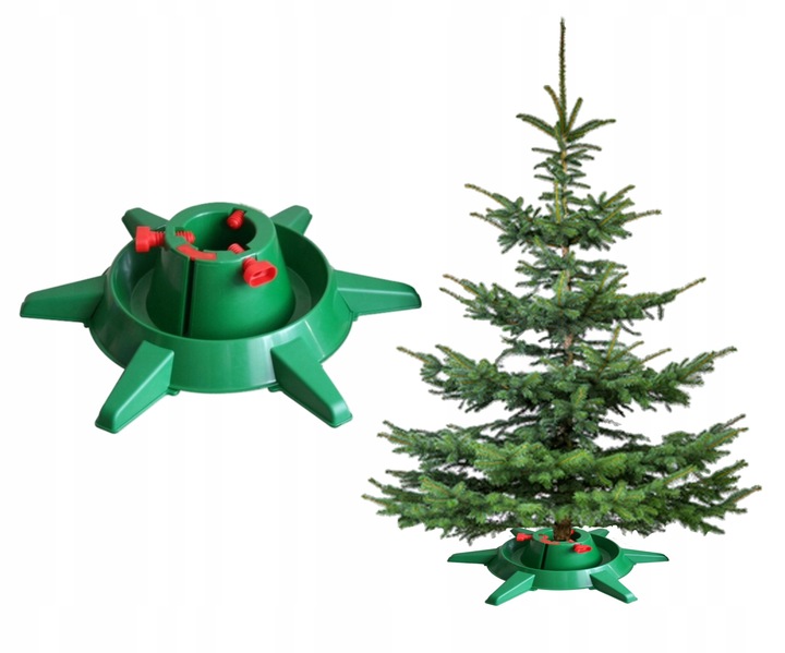 Świąteczny Stojak Pod Choinkę Plastikowa Podstawka Na Choinkę Zielony 60cm
