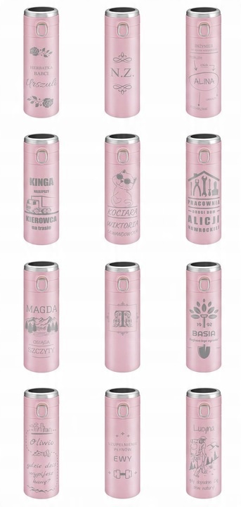 Kubek Termiczny z Grawerem Termos Smart Wyświetlacz 400ml Prezent dla Mamy