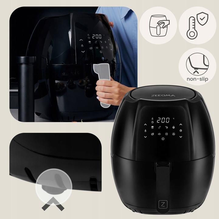FRYTKOWNICA AIR FRYER BEZTŁUSZCZOWA FRYTOWNICA 1800W DUŻA dla 4 osób XL