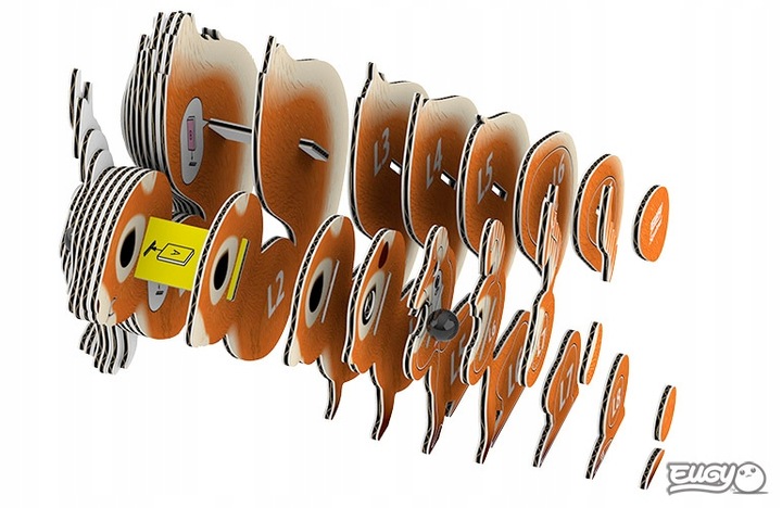 Wiewiórka Eugy. Eko Układanka 3D