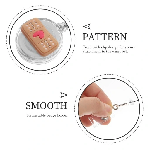 PIELĘGNIARKI ODZNAKA IDENTYFIKATOR KLIP UCHWYT NA NAZWISKO ROLKA 4 SZT