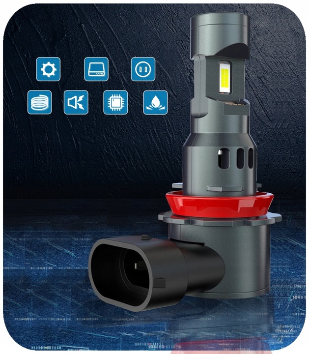 Żarówki LED H11 canbus 1:1 bardzo MOCNE 6000K nowa generacja diod LED CSP