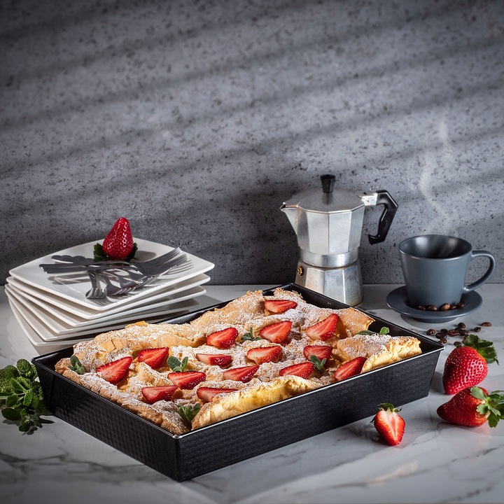 BLACHA FORMA DO PIECZENIA CIASTA BLASZKA PROSTOKĄTNA XXL ZESTAW BLACH 3szt