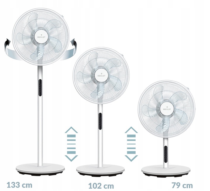 Wentylator stojący podłogowy wiatrak biały 3w1 Haus & Luft HL-WP-01