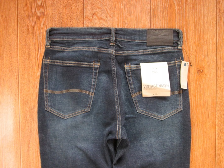 SPODNIE JEANSY MARKS&SPENCER 30/33 SLIM