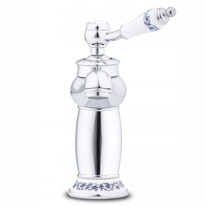 Bateria umywalkowa stojąca retro chrom łazienkowa srebrna kran YOKA HOME