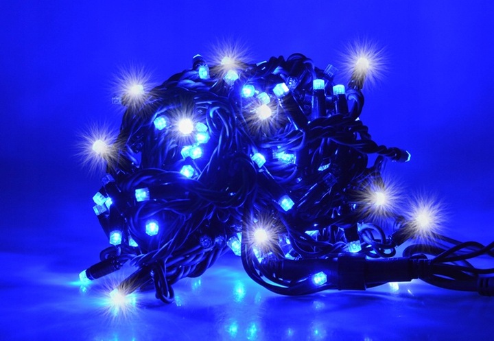 LAMPKI CHOINKOWE LED 200 GRUBY KABEL + Flash 18m