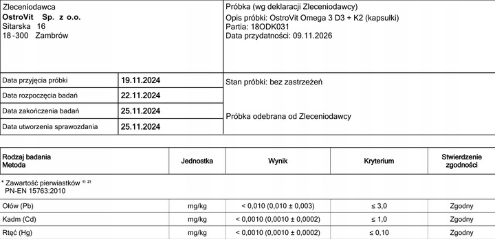 OstroVit Omega 3 D3+K2 90 caps KWASY TŁUSZCZOWE