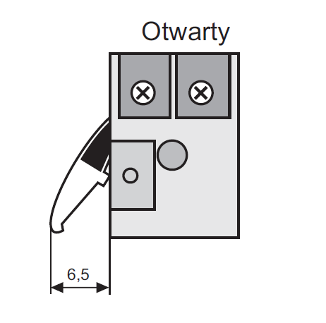Elektrozaczep ŁUCZNIK 1410 podstawowy 12-24V AC/DC symetryczny wąski