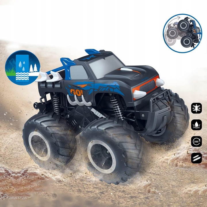 SAMOCHÓD ZDALNIE STEROWANY 1:16 4WD RC MONSTER TRUCK OFF-ROAD Z PILOT