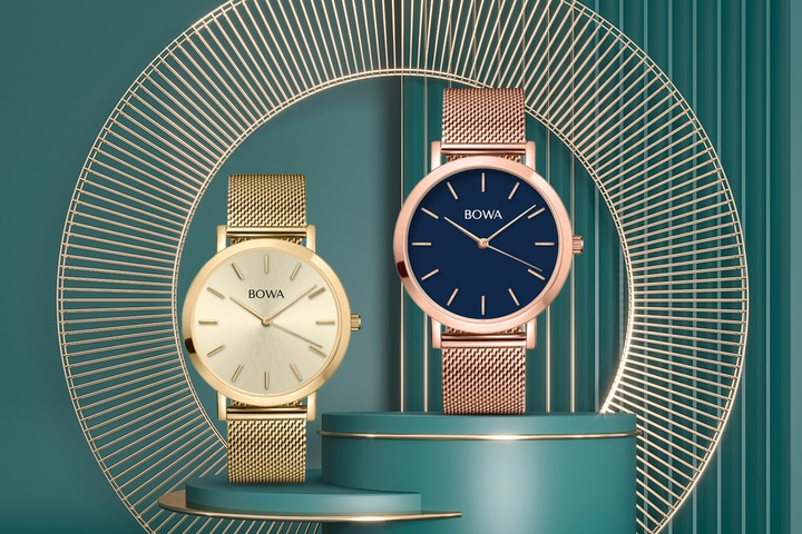 Zegarek damski BOWA Milan Black Rose-Gold Mesh 34 Bowa-MI347-17-167M