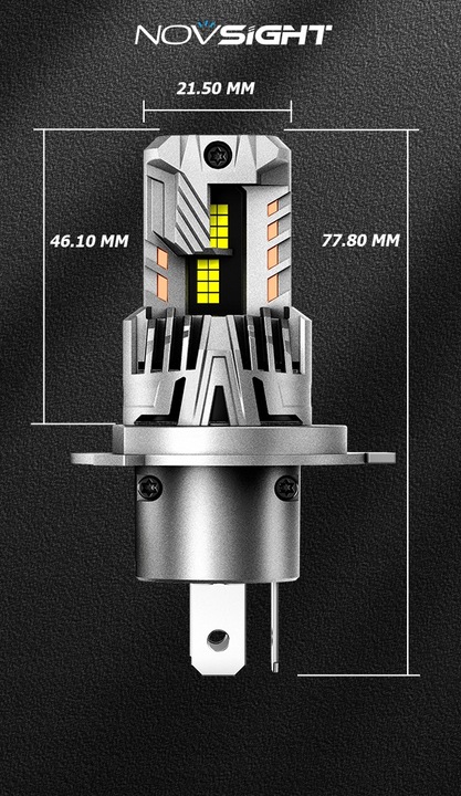 ŻARÓWKI LED H4 +700% BARDZO MOCNE BIAŁE 6500K 1:1 CANBUS