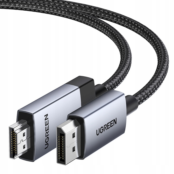 UGREEN KABEL DISPLAYPORT MĘSKI DO HDMI MĘSKI 4K 60Hz PRZEWÓD 1M